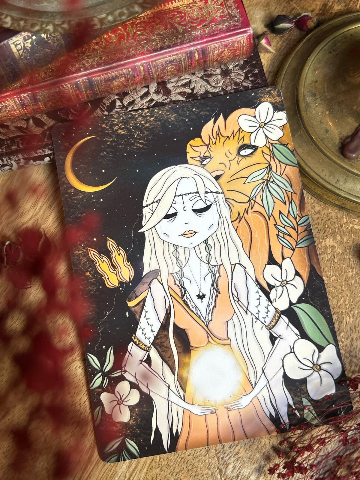 Carte « La Jeune Fille » + sticker mantra