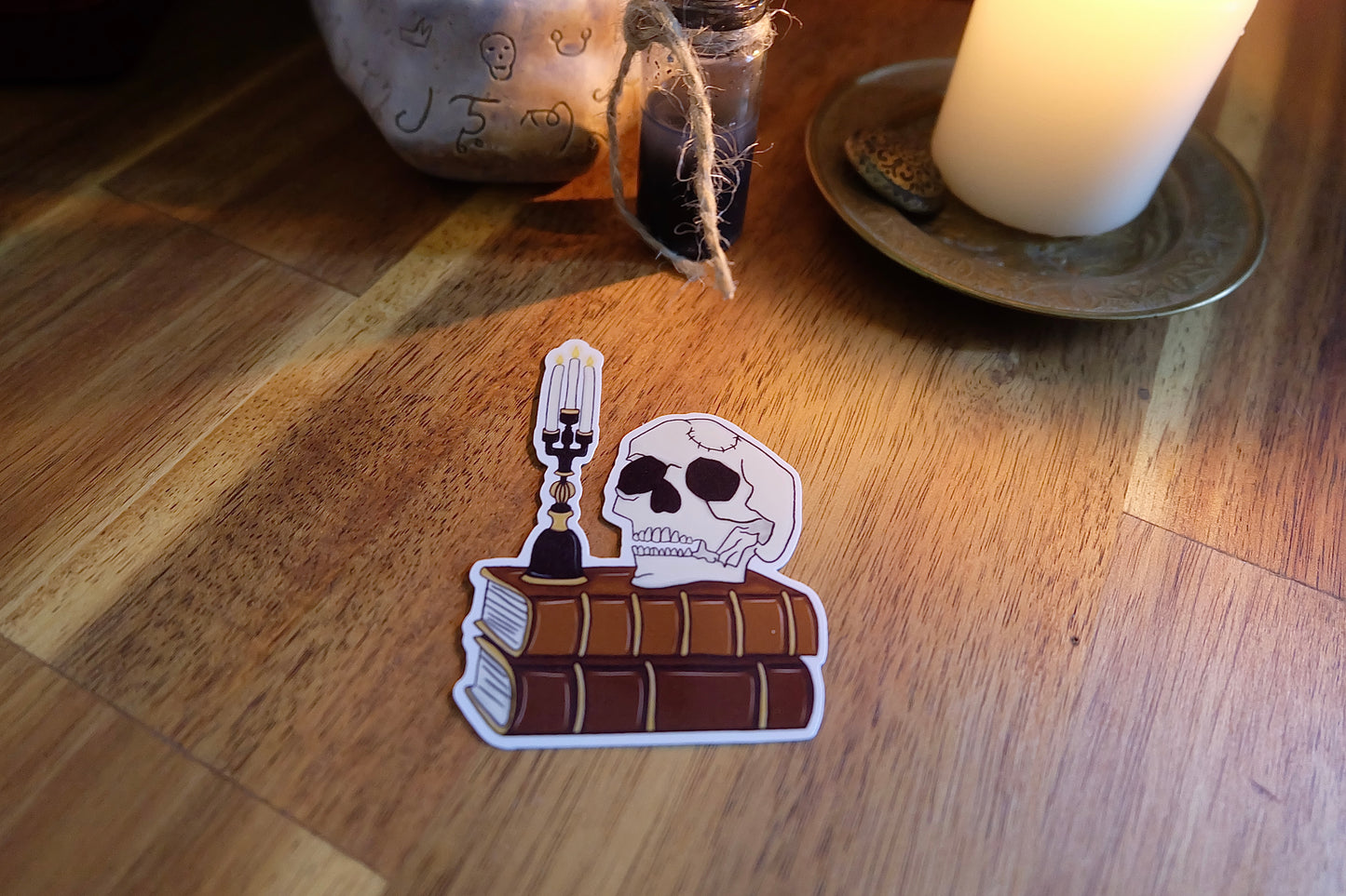 Sticker « Crâne à la chandelle »