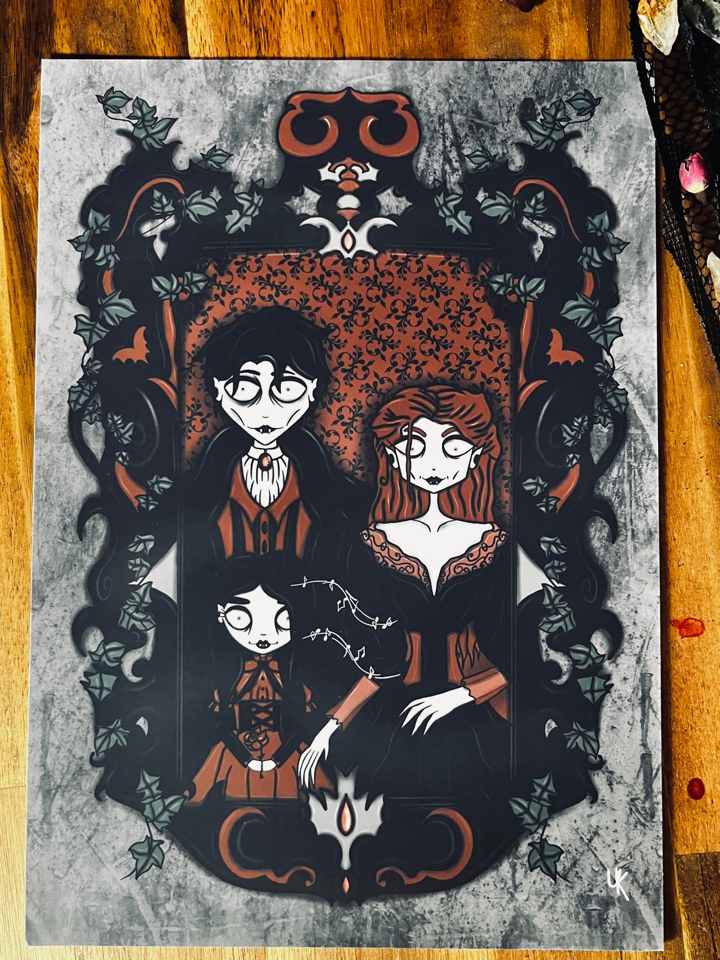 Illustration « Portrait de famille vampire »