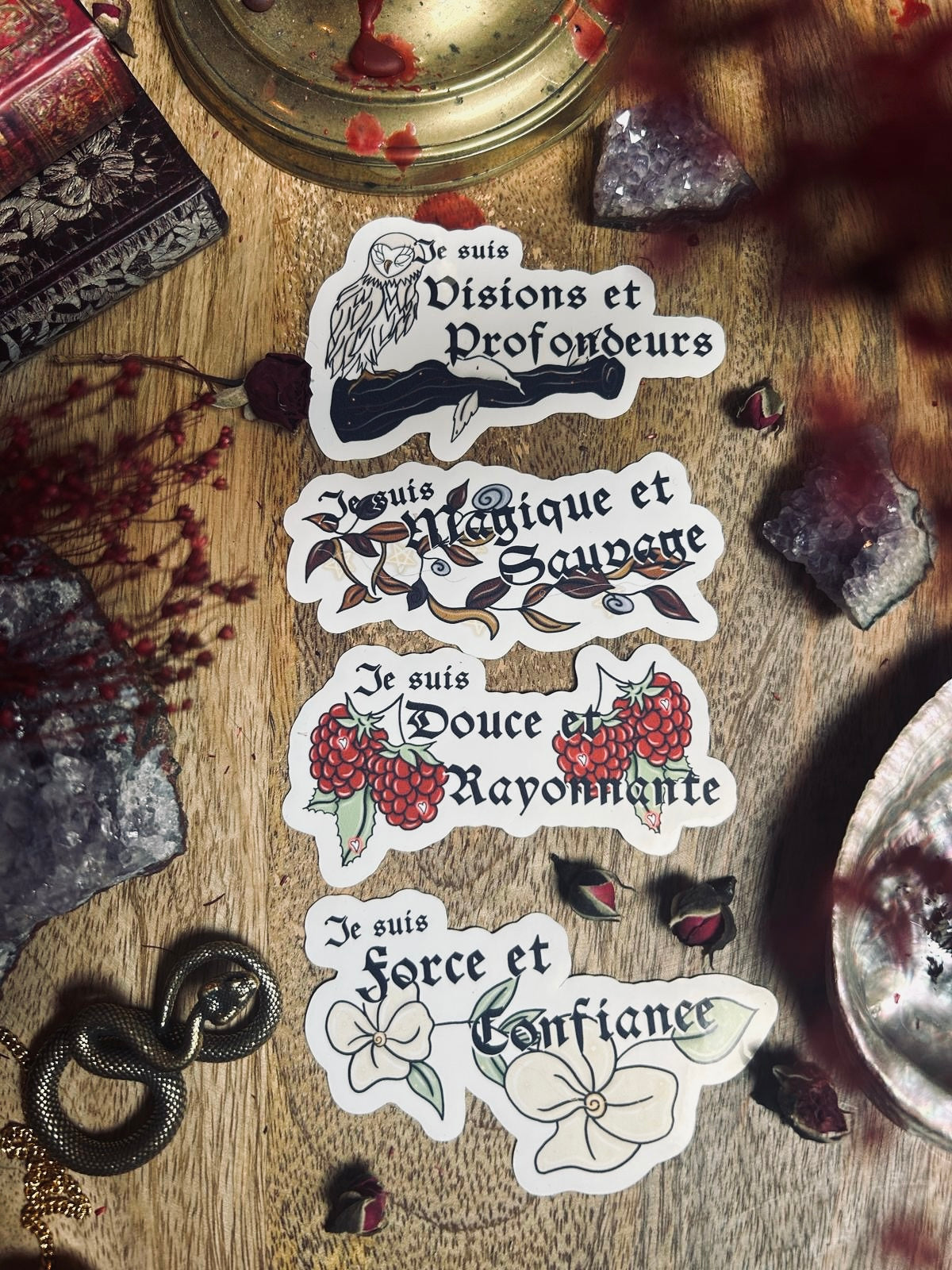 Carte « La Sorcière » + sticker mantra