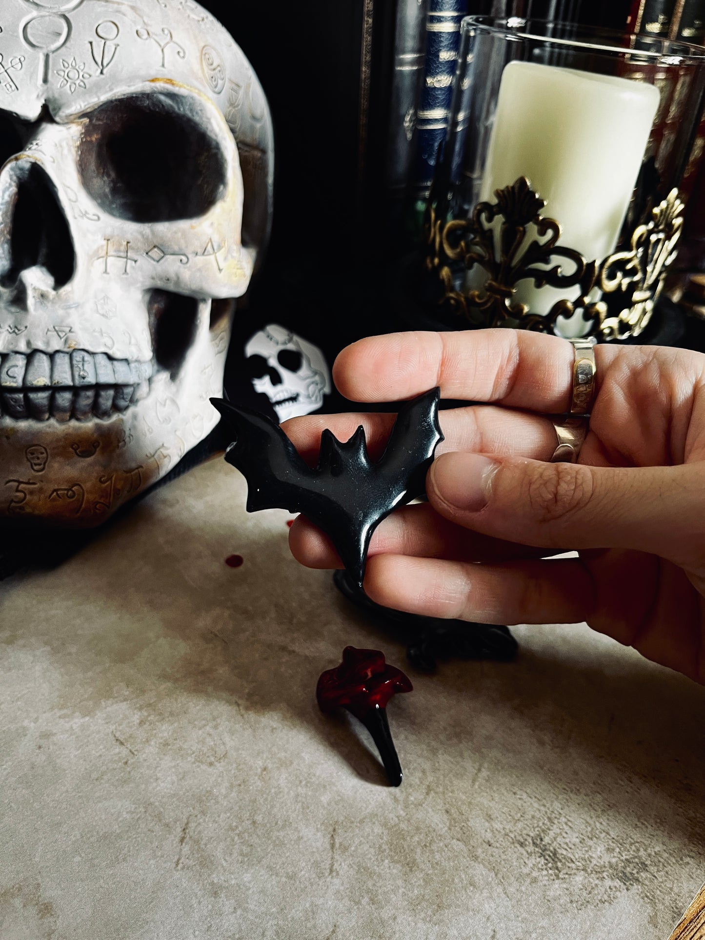 Broche chauve-souris « Melancolia »