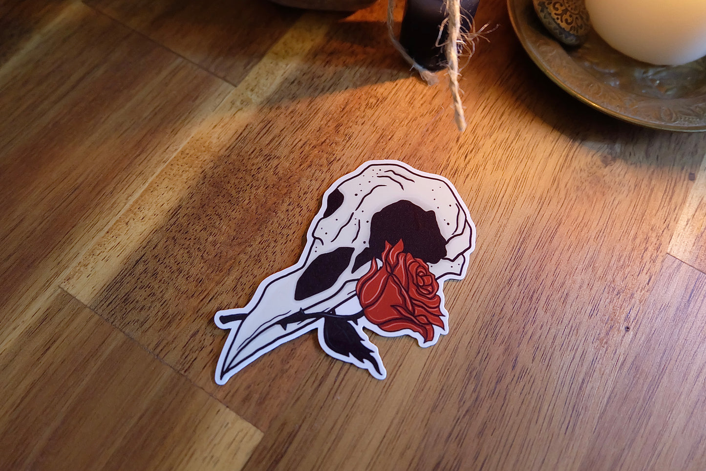 Sticker « Crâne de corbeau »