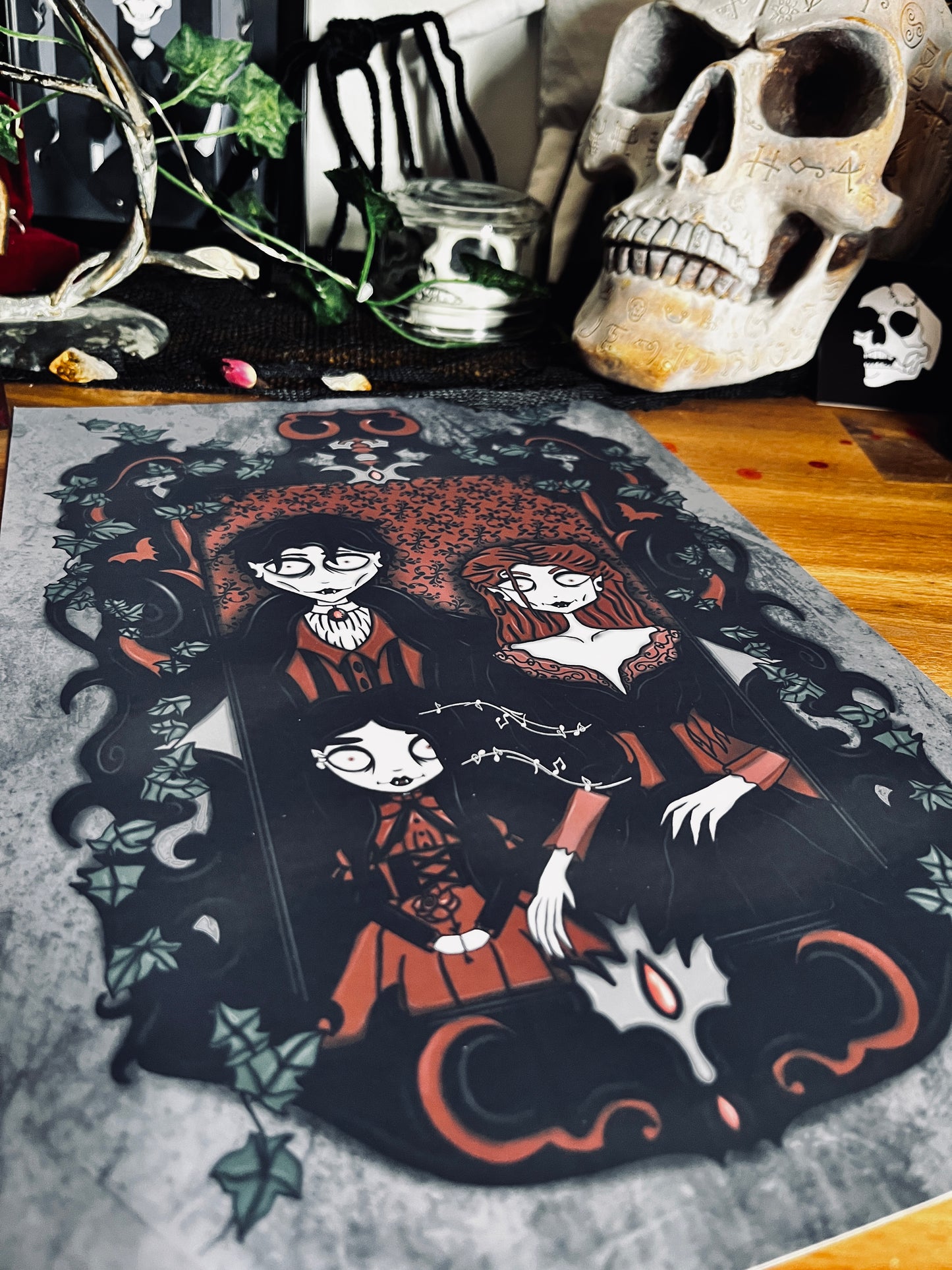 Illustration « Portrait de famille vampire »