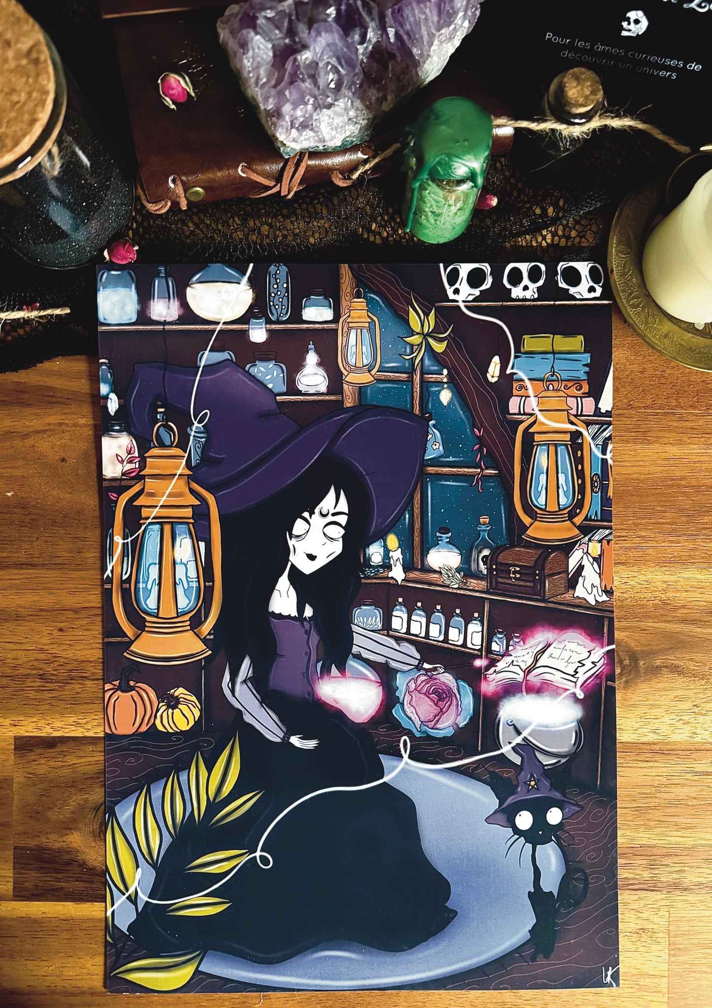 Illustration « Petite sorcière et son chatpeau »