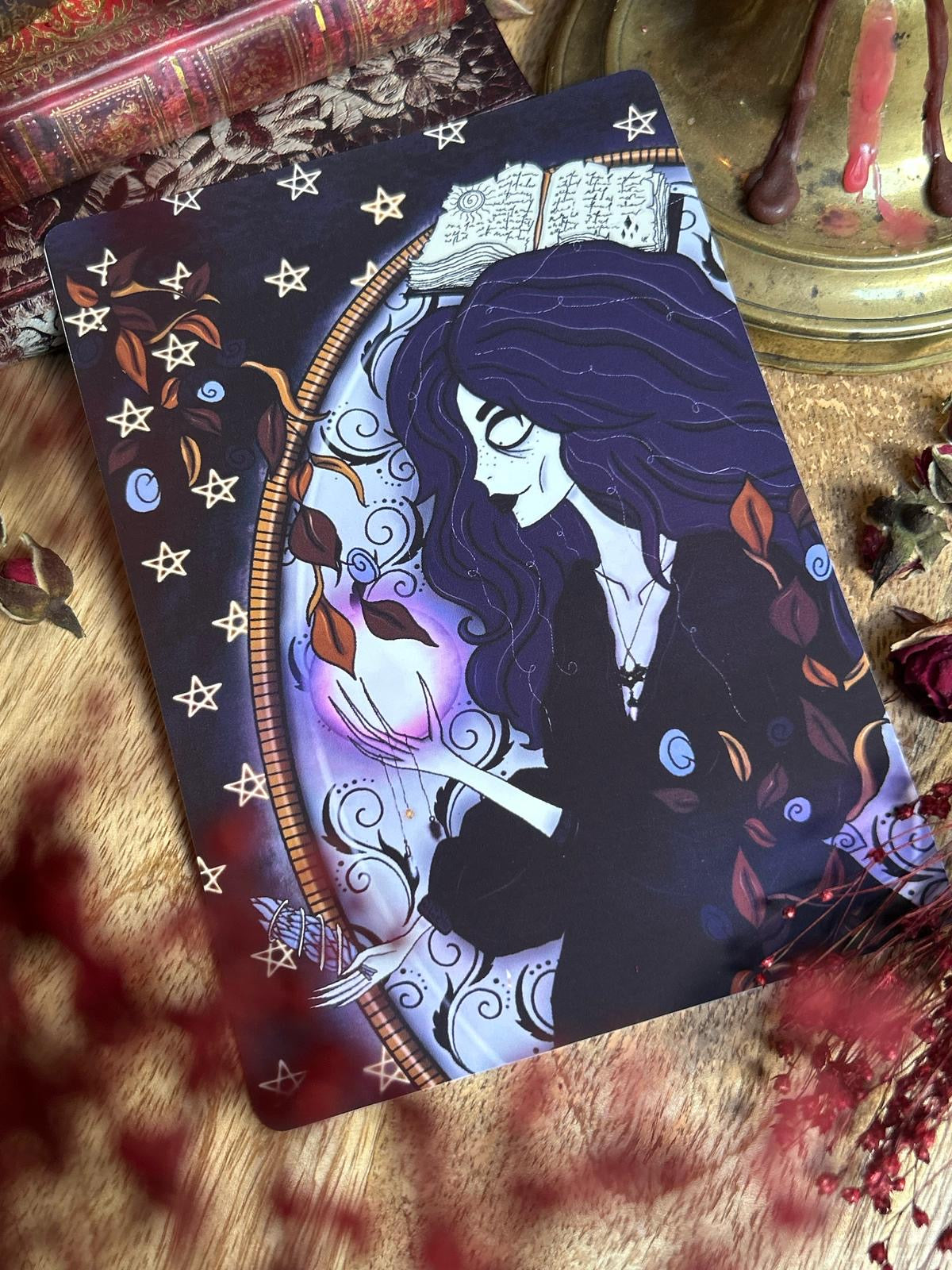 Carte « L’Enchanteresse » + sticker mantra
