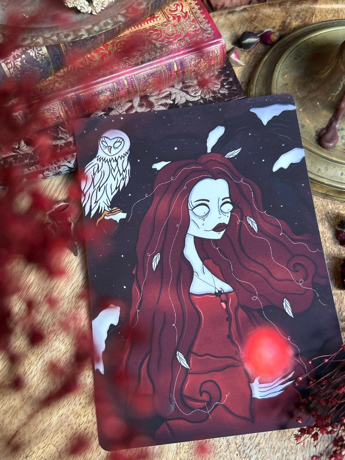 Carte « La Sorcière » + sticker mantra