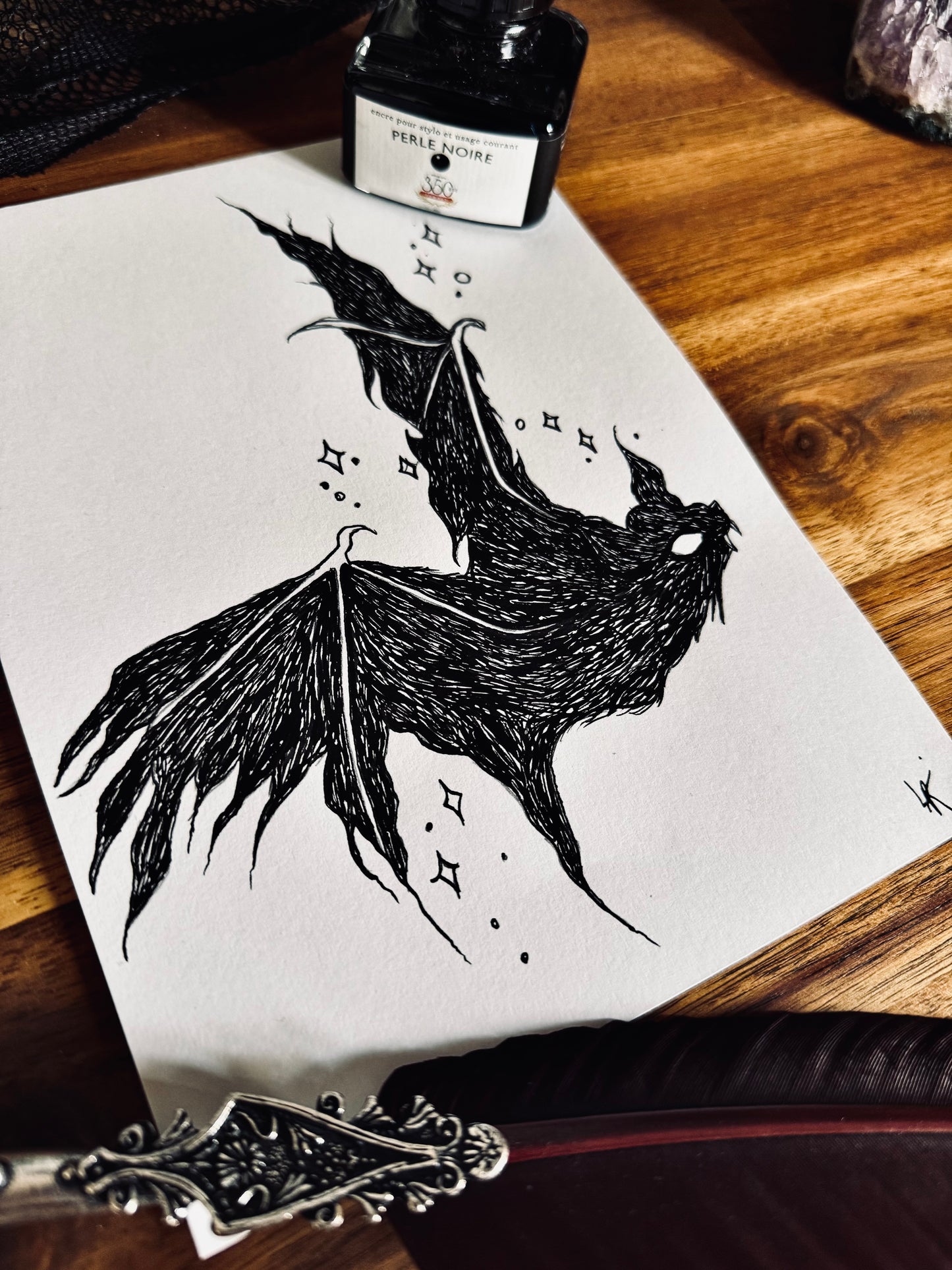 Dessin à la Plume - Chauve souris