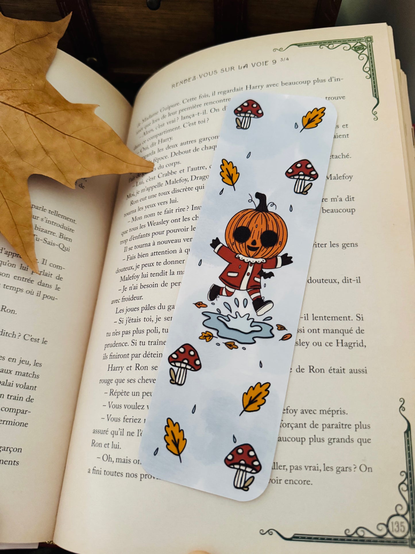 Marque-page "Pluie d'automne"