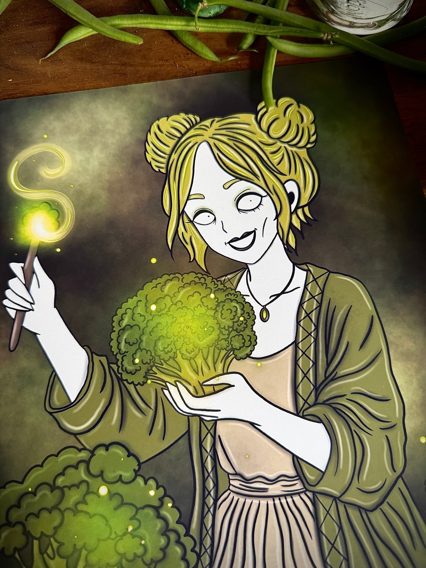 Illustration "Sorcière brocolis"