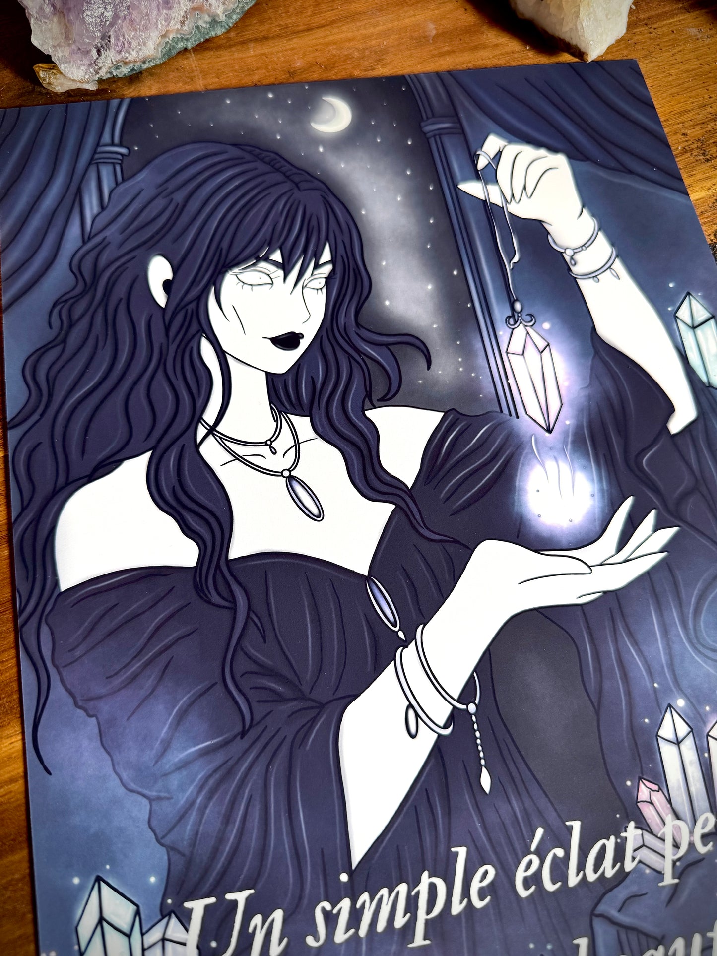 Illustration "Sorcière des cristaux"
