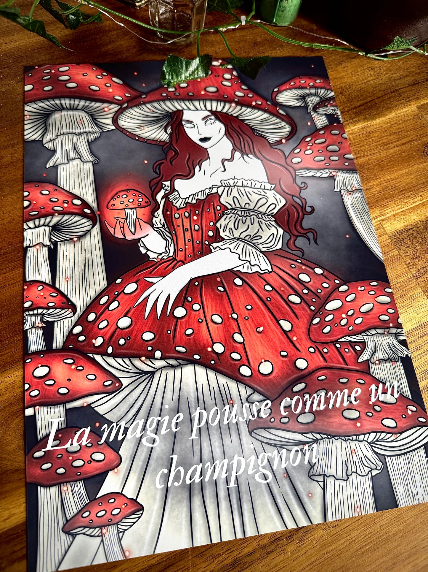 Illustration "Sorcière champignons"