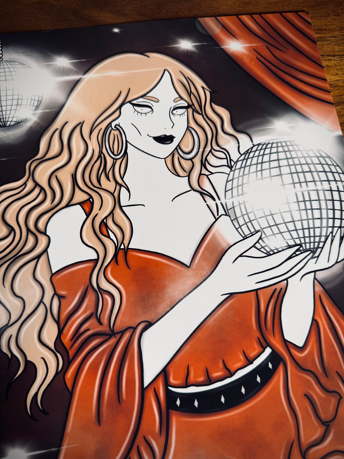 Illustration "Sorcière disco"