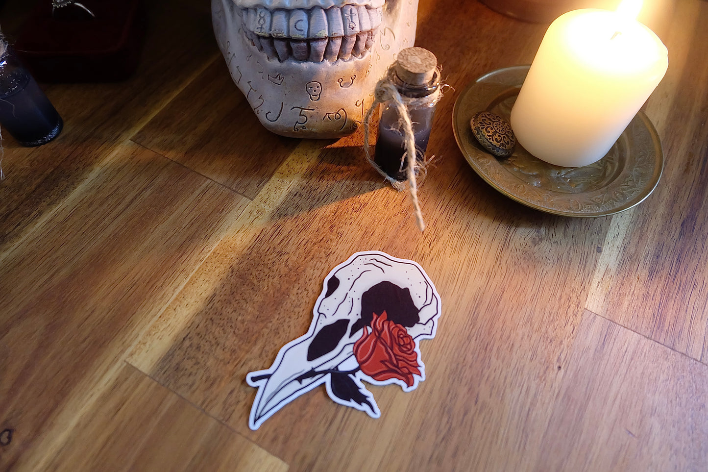 Sticker « Crâne de corbeau »