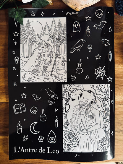 Carnet de coloriages - Les personnages de l’Antre