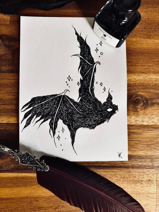 Dessin à la Plume - Chauve souris