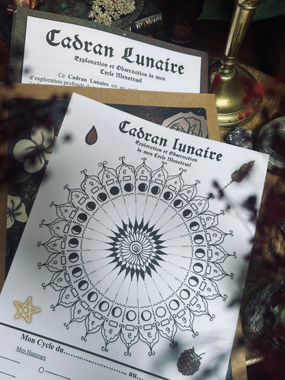 Lot de 4 cartes « La Magie de nos Lunes » + 4 stickers