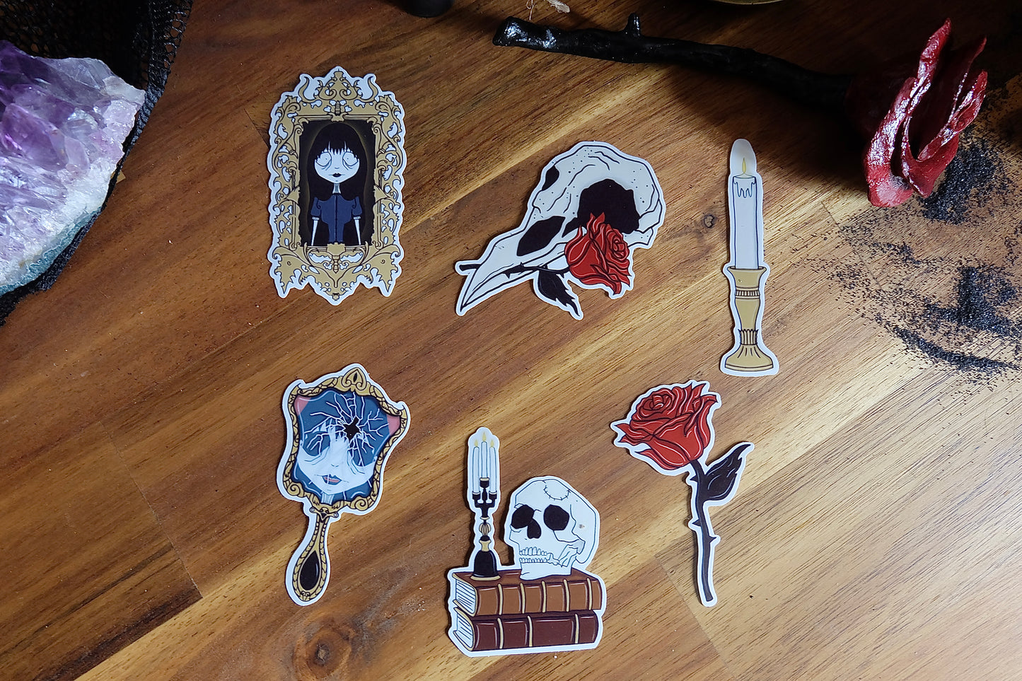 Lot de 6 stickers Mystiques