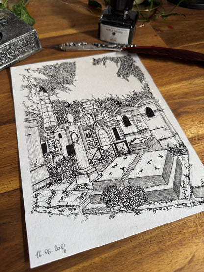 Dessin à la Plume - Père Lachaise II