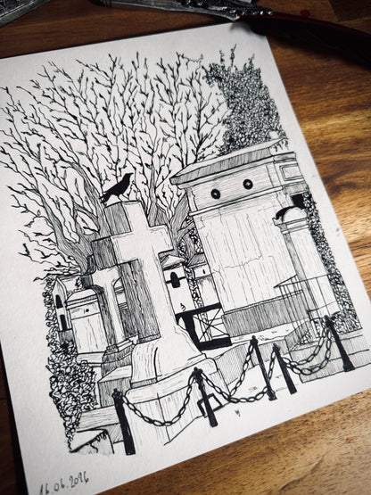 Dessin à la Plume - Père Lachaise III