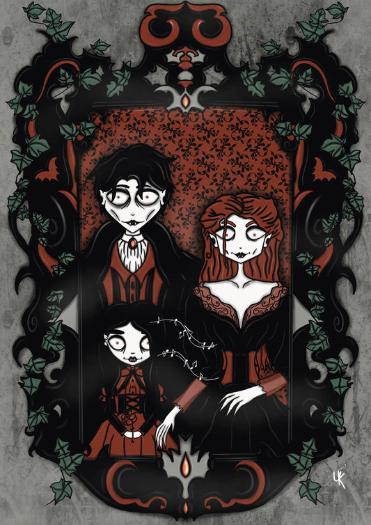 Illustration « Portrait de famille vampire »