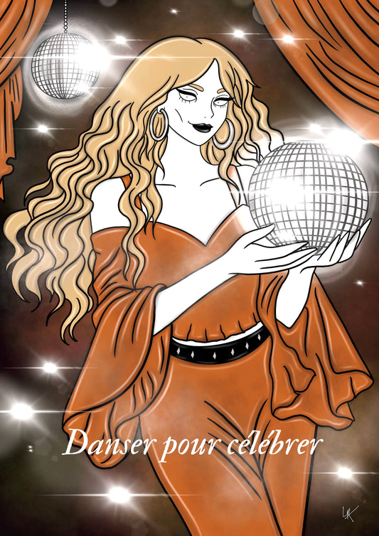 Illustration "Sorcière disco"
