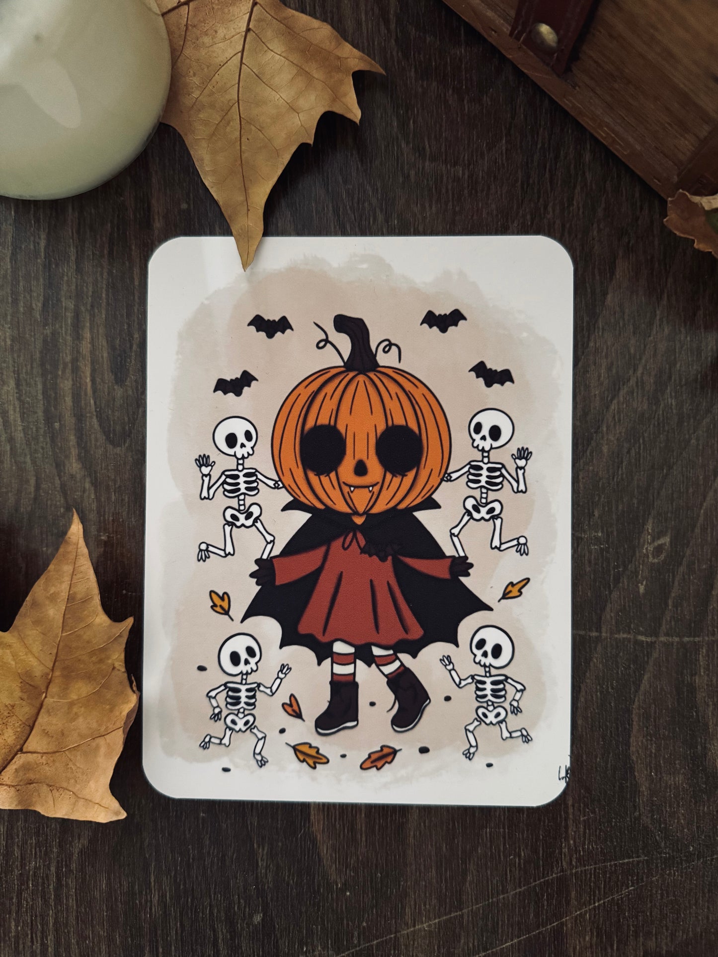 Lot de 4 illustrations Citrouilles