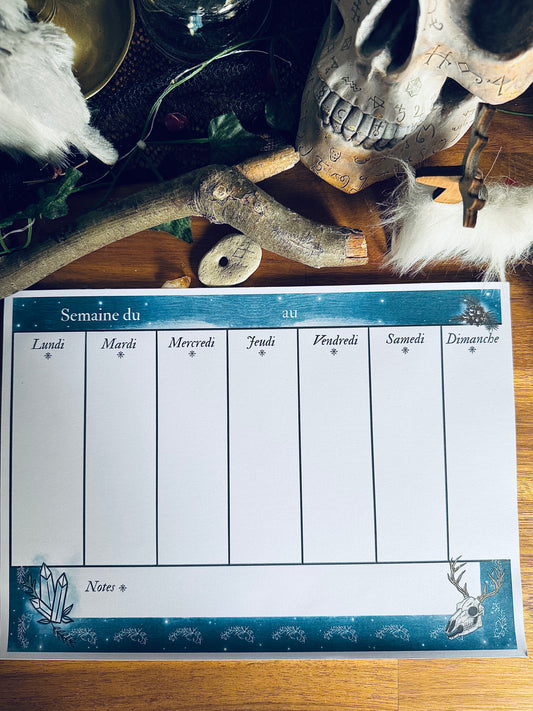 Semainier "Magie d'hiver"
