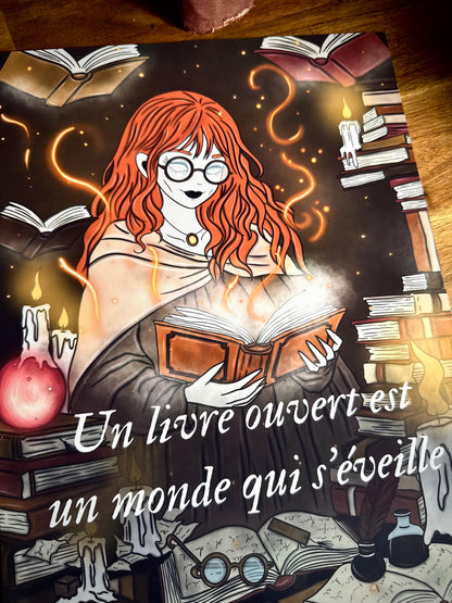 Illustration "Sorcière des livres"