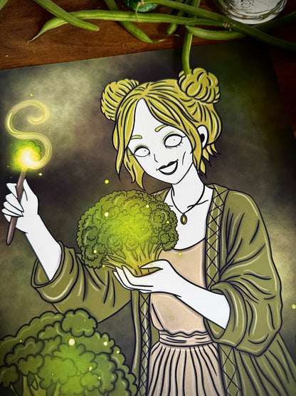 Illustration "Sorcière brocolis"