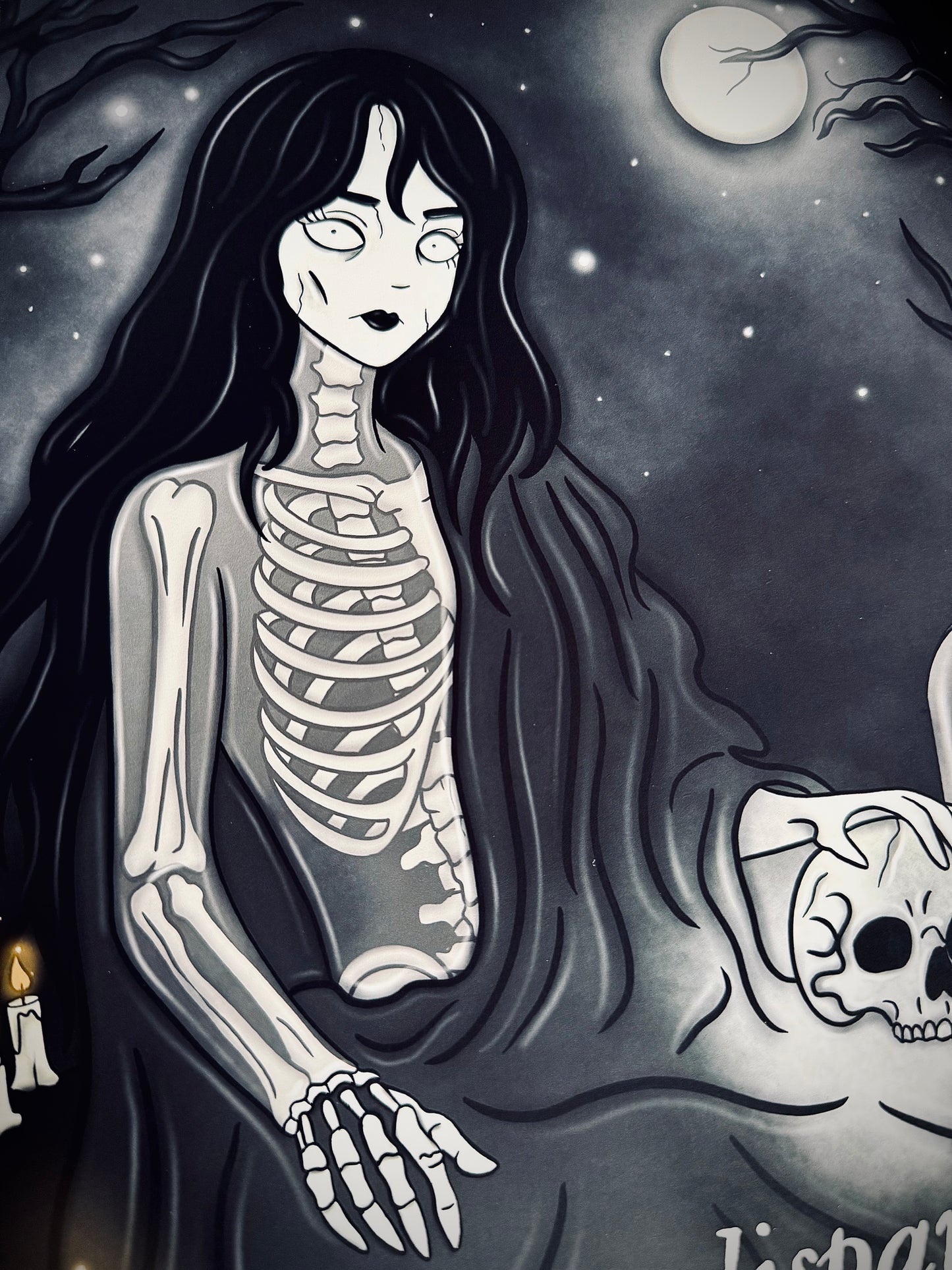 Illustration "Sorcière squelette"
