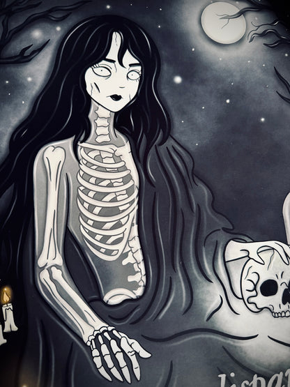 Illustration "Sorcière squelette"