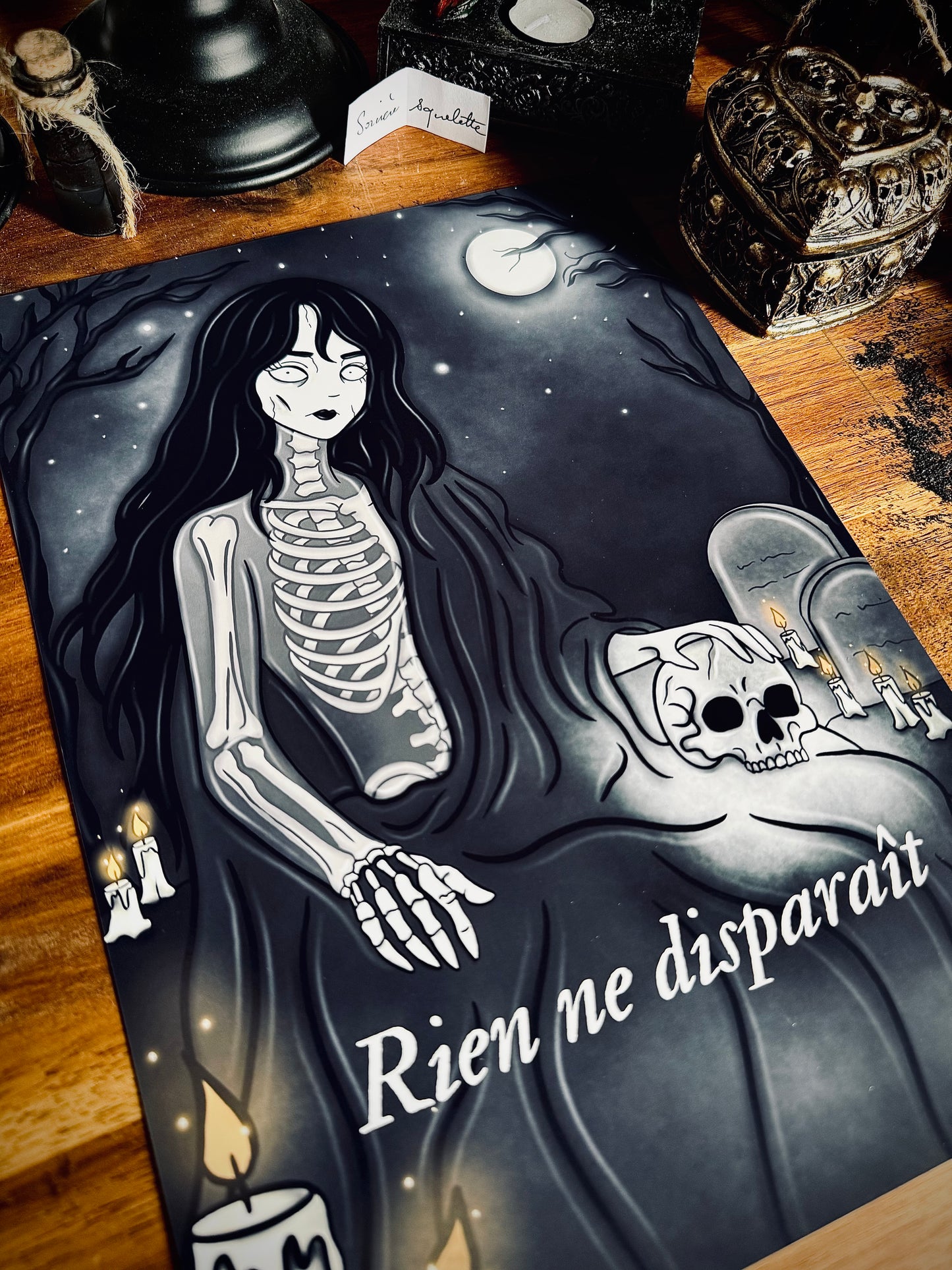 Illustration "Sorcière squelette"