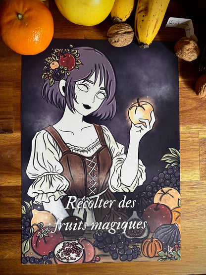 Illustration "Sorcière des fruits"