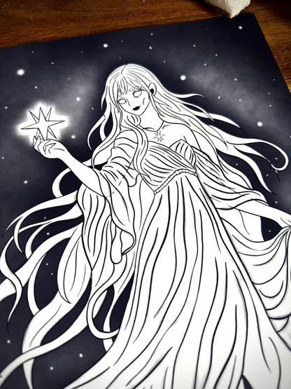 Illustration "Sorcière des étoiles"