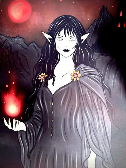 Illustration "Sorcière elfique"