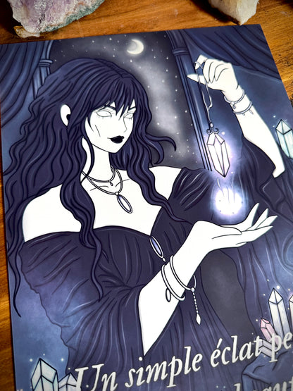 Illustration "Sorcière des cristaux"