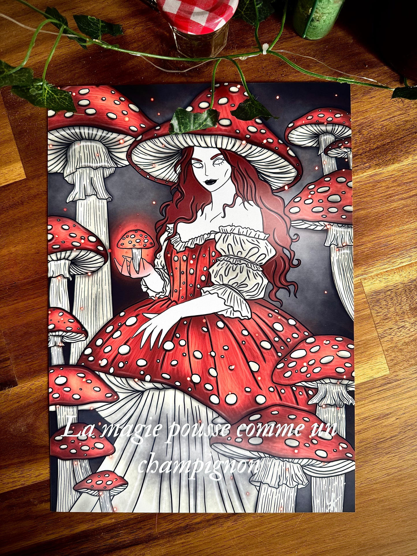 Illustration "Sorcière champignons"
