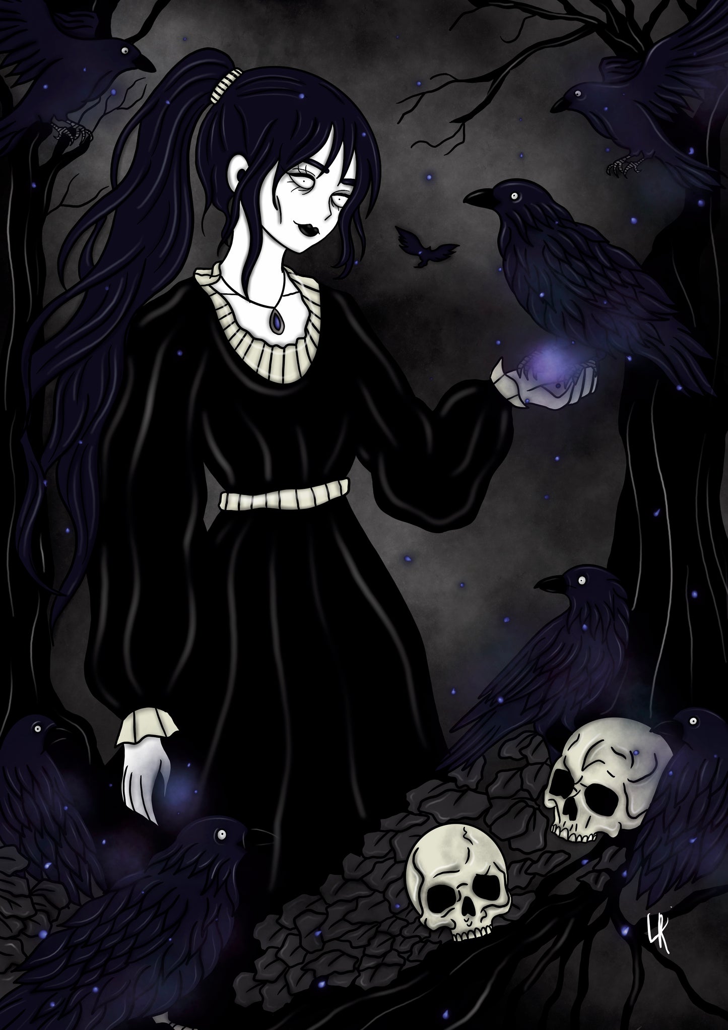 Illustration "Sorcière des corbeaux"