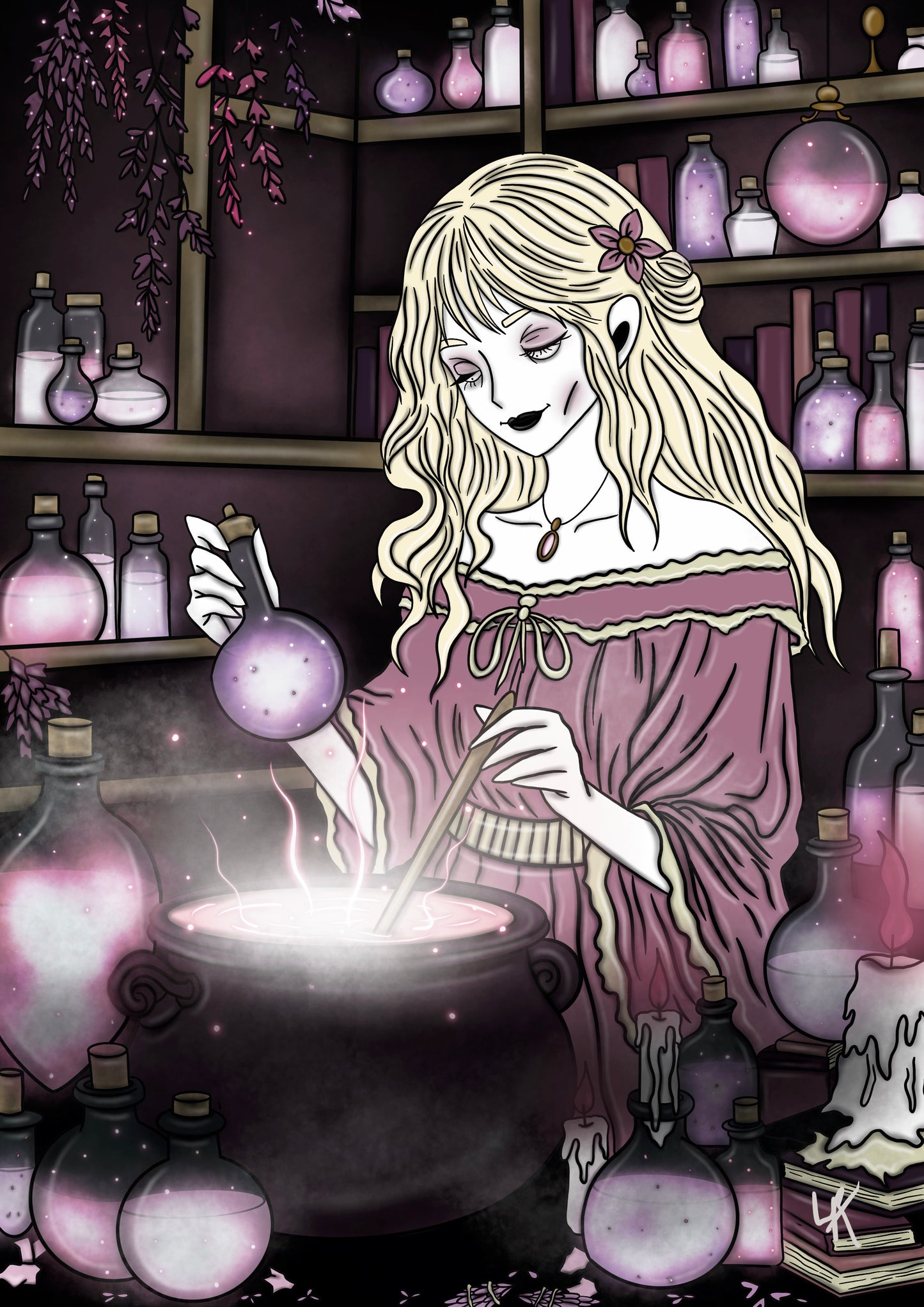 Illustration "Sorcière des potions"