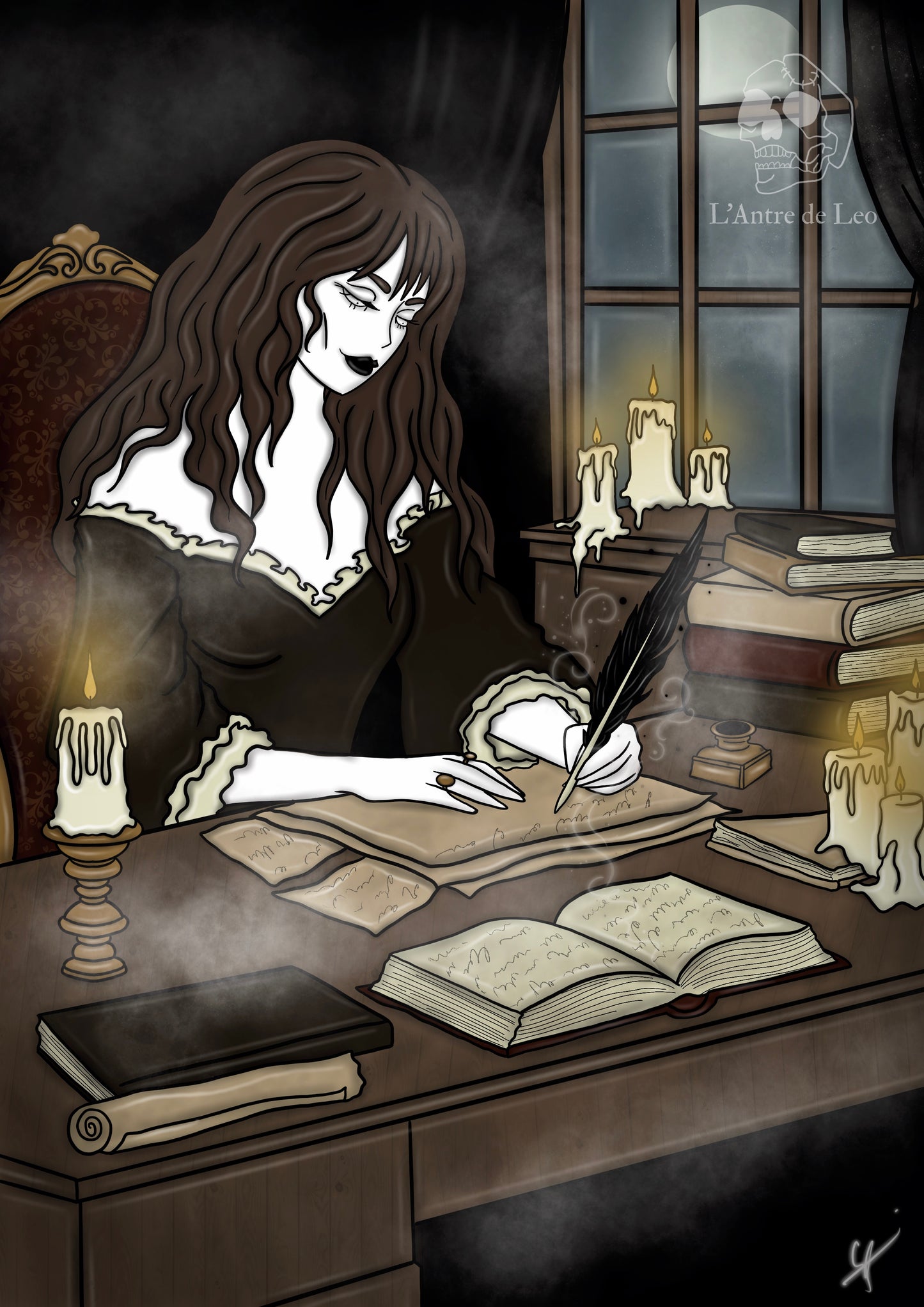 Illustration "Sorcière écrivaine"