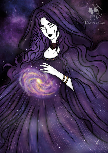 Illustration "Sorcière cosmique"