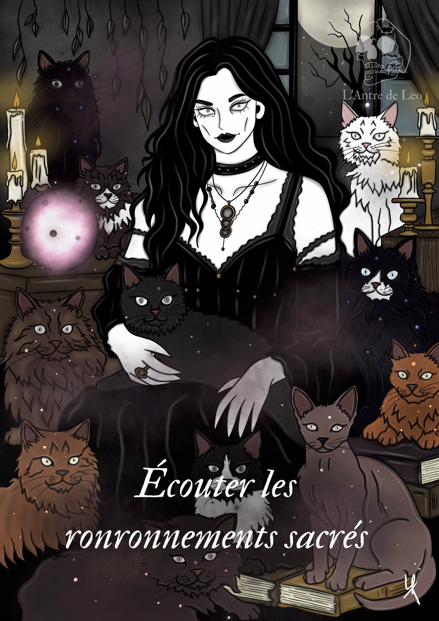 Illustration "Sorcière des chats"