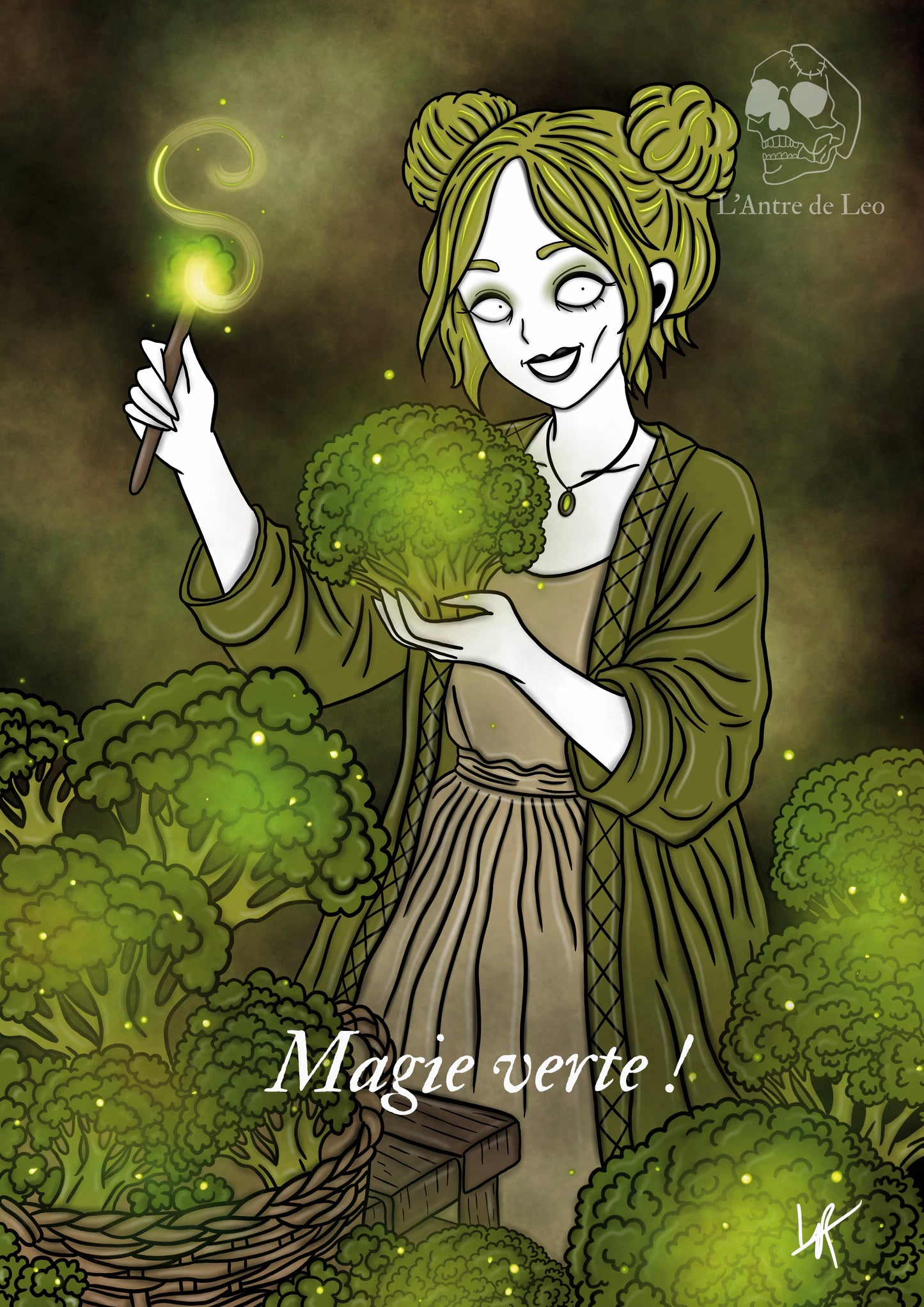 Illustration "Sorcière brocolis"
