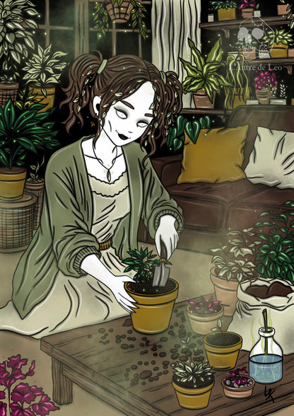 Illustration "Sorcière des plantes d'intérieur"