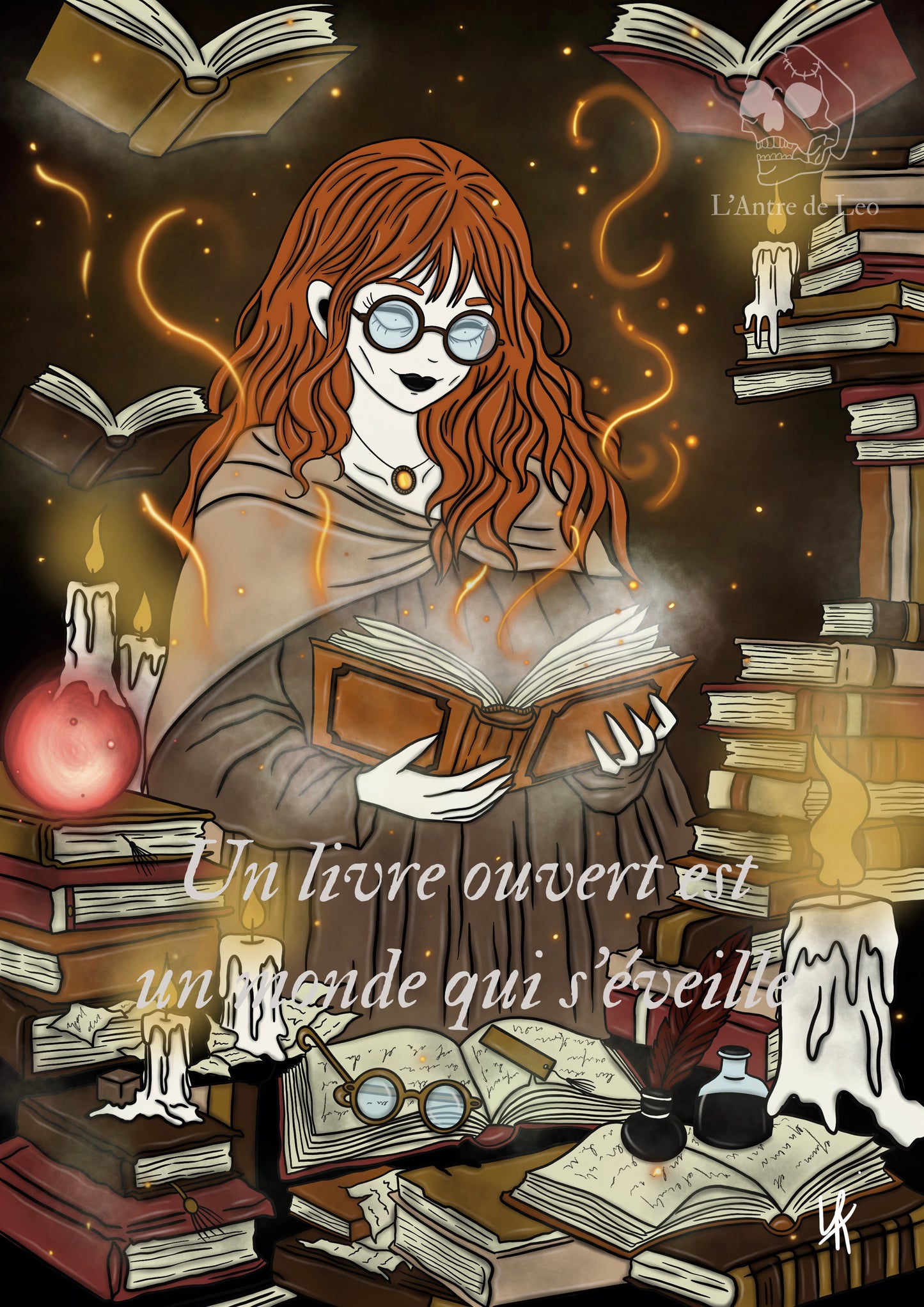 Illustration "Sorcière des livres"