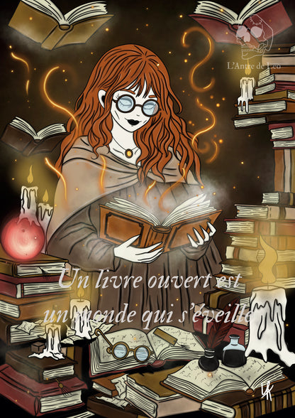 Illustration "Sorcière des livres"