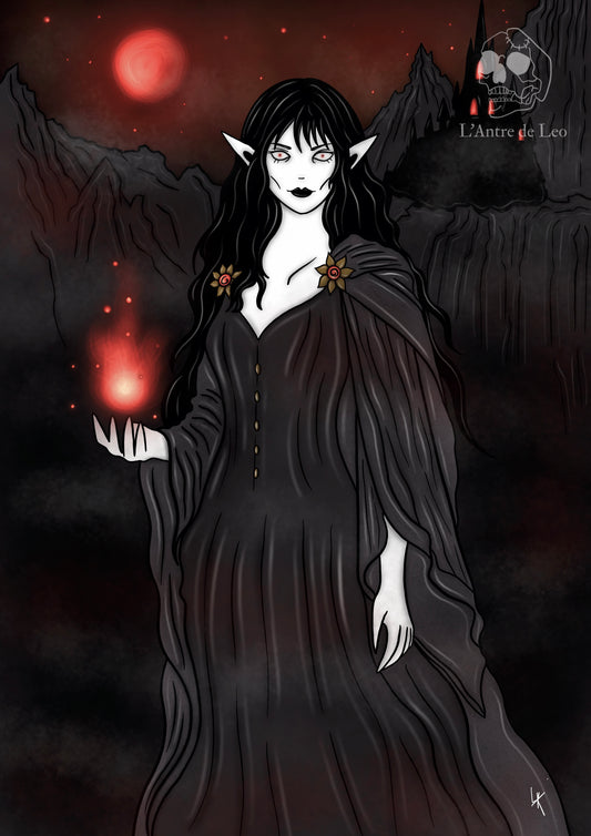 Illustration "Sorcière elfique"