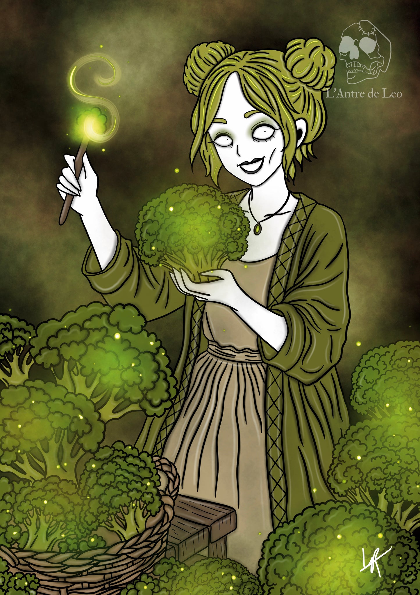 Illustration "Sorcière brocolis"