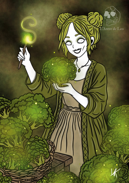 Illustration "Sorcière brocolis"