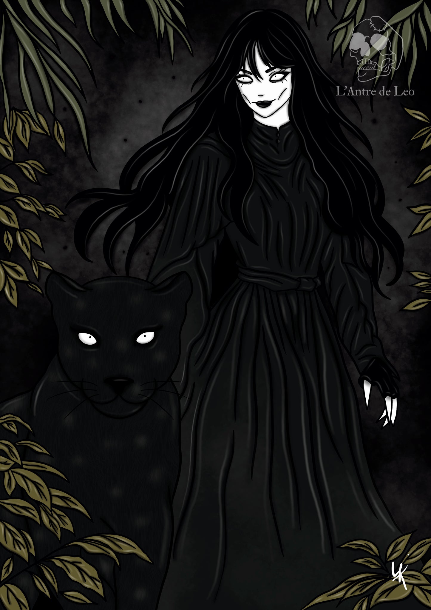 Illustration "Sorcière des panthères"